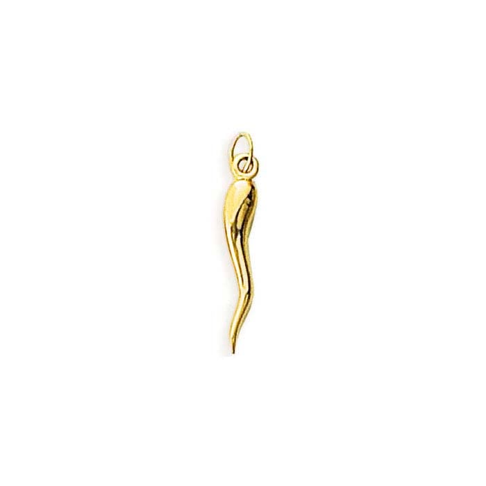 14K Yellow Gold Italian Horn Charm