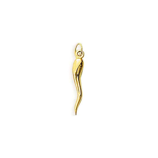 14K Yellow Gold Italian Horn Charm