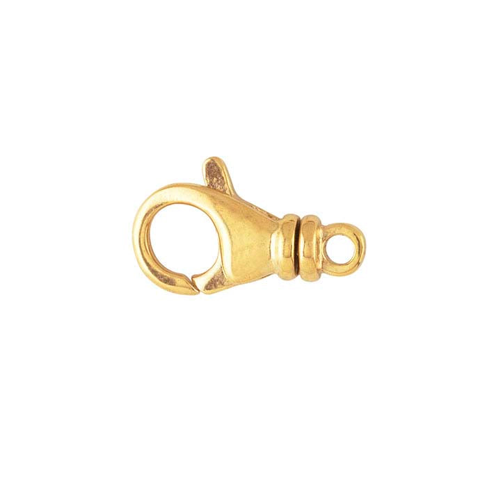 Chiusura a moschettone girevole a goccia 19,3 x 11,9 mm in oro giallo 14K