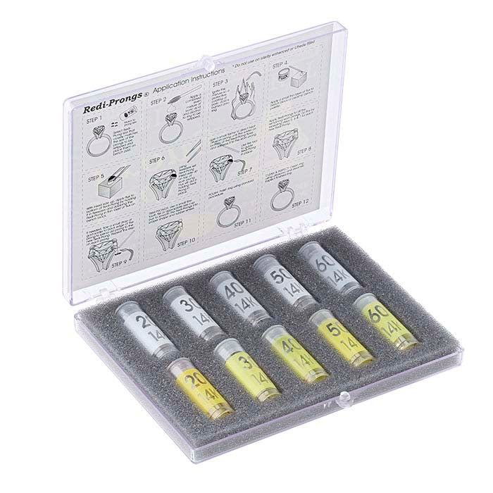 14K Yellow and White Gold Redi-Prongs Retipping Kit