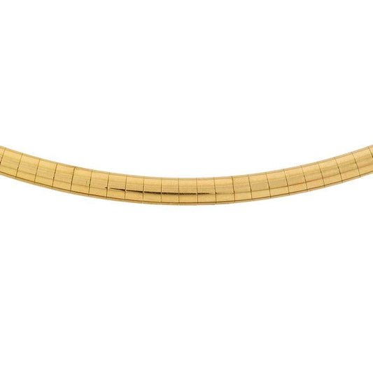 14 Karat Gelbgold 3 mm Omega-Halskette