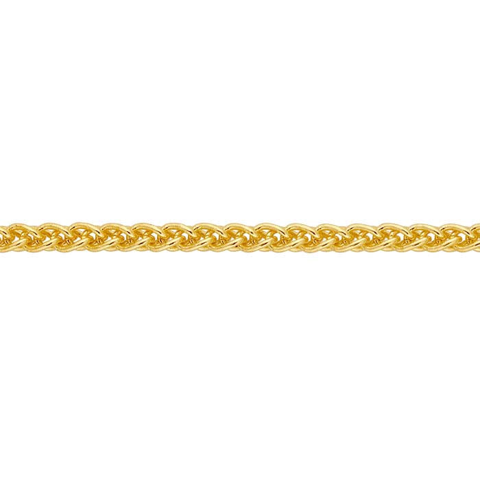 14/20 Gelbgold gefüllte 1,3 mm runde Weizenkette