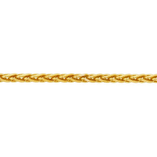 14/20 Gelbgold gefüllte 1,5 mm runde Weizenkette