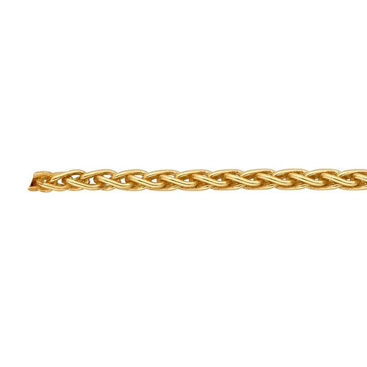 14/20 Gelbgold gefüllte 1,5 mm runde Weizenkette, pro Fuß