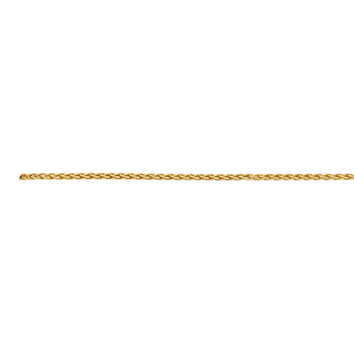 14/20 Gelbgold gefüllte 1,5 mm runde Weizenkette, pro Fuß