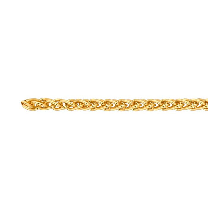 14/20 Gelbgold gefüllte runde Weizenkette, 1,85 mm, fußweise
