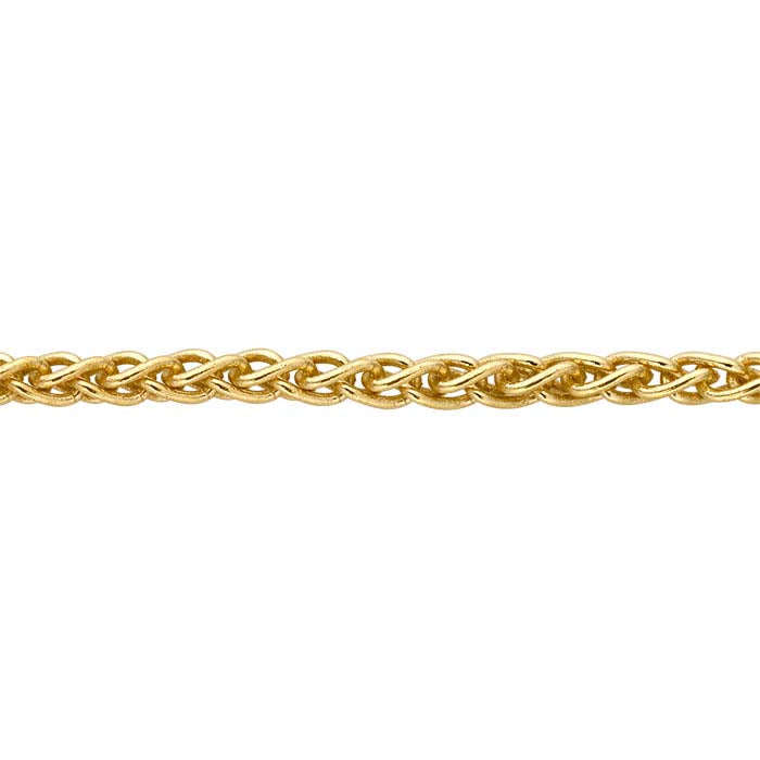 14/20 Gelbgold gefüllte runde Weizenkette, 1,85 mm, fußweise