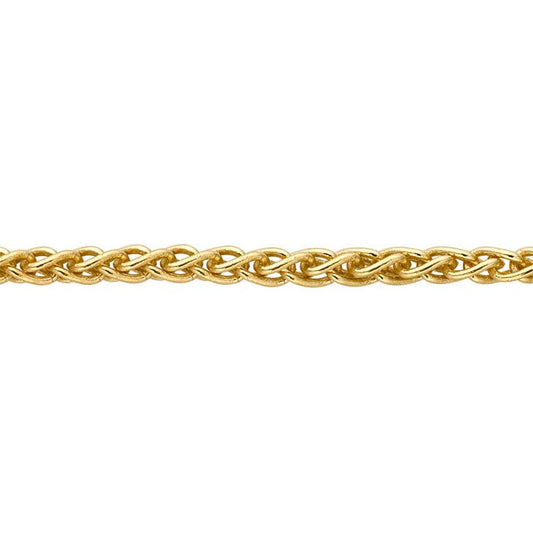 14/20 Gelbgold gefüllte runde Weizenkette, 1,85 mm, fußweise
