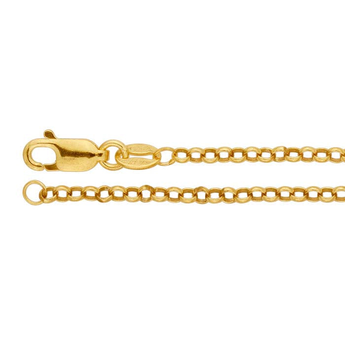 14/20 Gelbgold gefüllte 2,2 mm runde Rolo-Kette