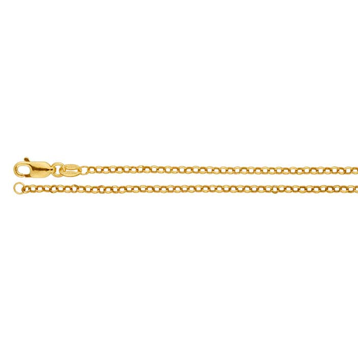 14/20 Gelbgold gefüllte 2,2 mm runde Rolo-Kette
