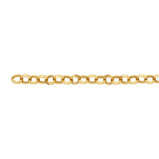 14/20 Gelbgold gefüllte 2,2 mm runde Rolo-Kette, pro Fuß