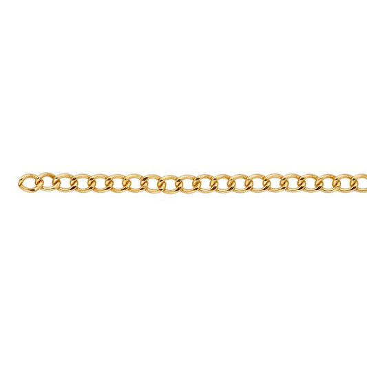 14/20 Gelbgold gefüllte 4,3 mm Panzerkette, pro Fuß