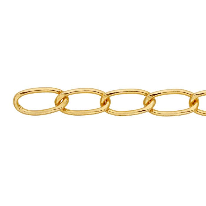 14/20 Yellow Gold-Filled Twist Oval Cable Chain, By the Foot