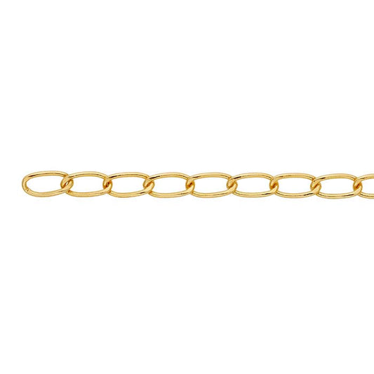 14/20 Yellow Gold-Filled Twist Oval Cable Chain, By the Foot