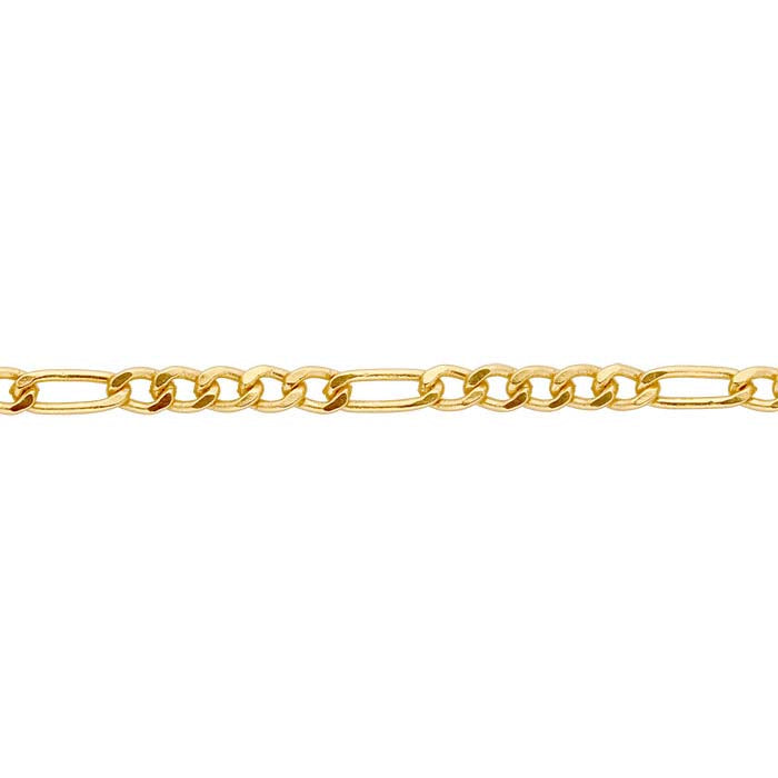 14/20 Gelbgold gefüllte 1,4 mm Figaro-Kette
