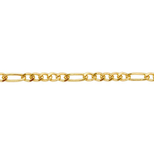 14/20 Gelbgold gefüllte 1,4 mm Figaro-Kette