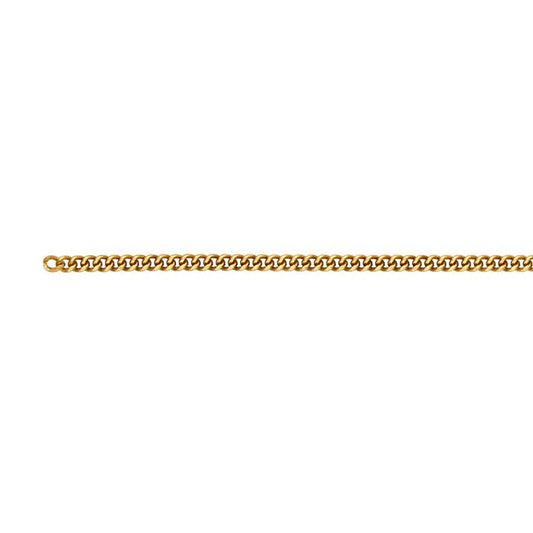 14/20 Gelbgold gefüllte 0,9 mm Panzerkette, pro Fuß