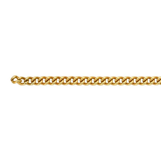 14/20 Gelbgold gefüllte 1,5 mm Panzerkette, pro Fuß