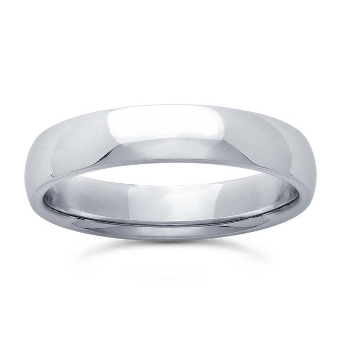 Nordt 14K White Gold Comfort Fit Featherweight Wedding Band