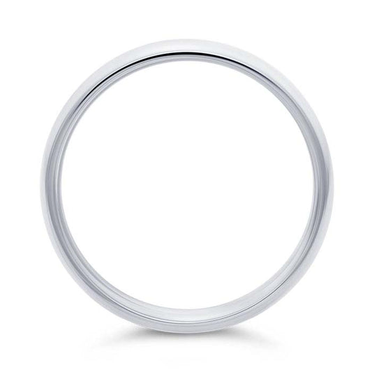 Alianza de boda Nordt de oro blanco de 14 quilates, peso pluma, ajuste cómodo, 6 mm