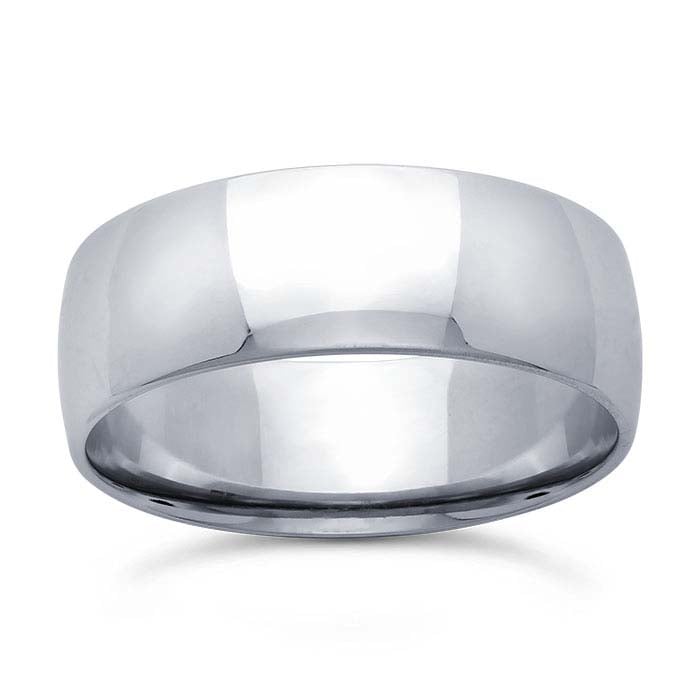 Nordt 14K White Gold Comfort Fit Featherweight Wedding Band