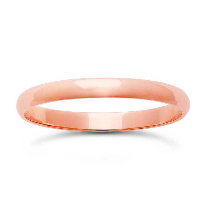 Nordt 14K Rose Gold Lightweight Half-Round Wedding Band