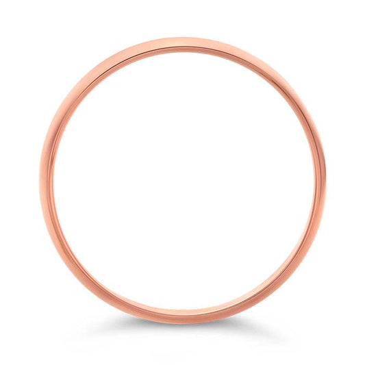 Alianza de boda ligera de media caña de 3 mm en oro rosa de 14 quilates de Nordt