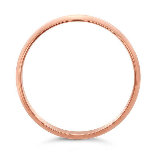Alianza de boda ligera de media caña de 4 mm en oro rosa de 14 quilates de Nordt