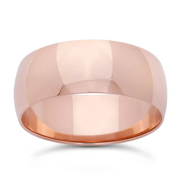 Nordt 14K Rose Gold Lightweight Half-Round Wedding Band