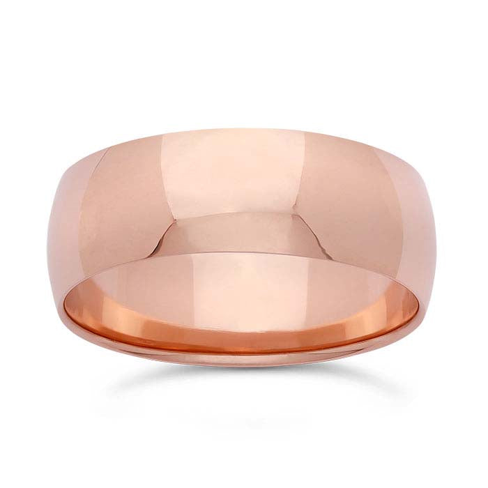 Nordt 14K Rose Gold Lightweight Half-Round Wedding Band