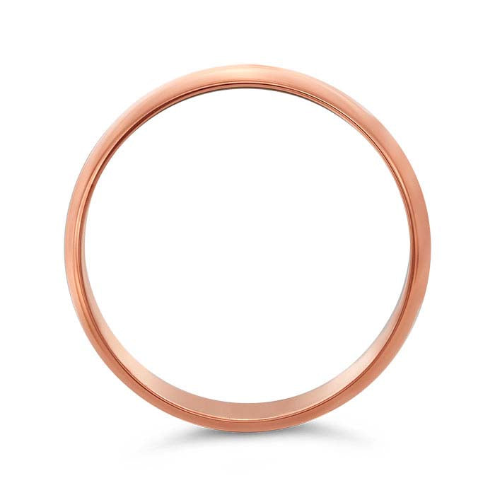 Nordt 14K Rose Gold 8mm Lightweight Half-Round Wedding Band