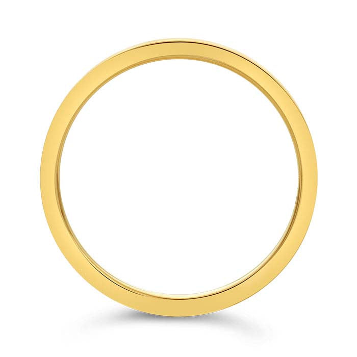 Nordt 14K Yellow Gold 8mm Flat Comfort Fit Lightweight Wedding Band