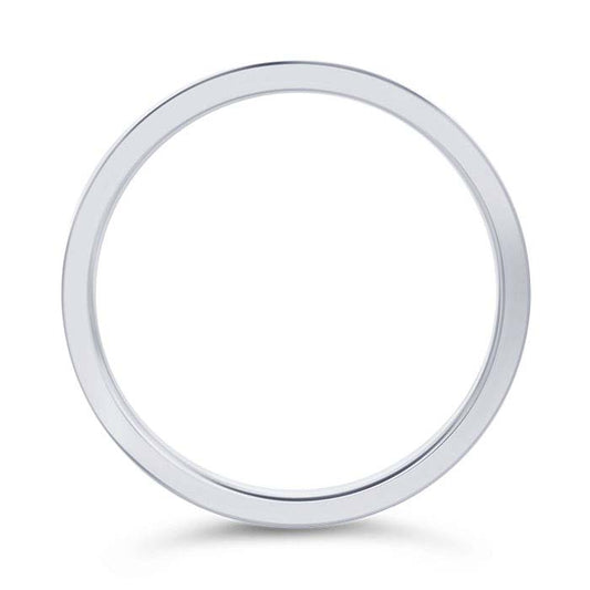 Nordt Platinum Flat Comfort Fit Lightweight Wedding Band