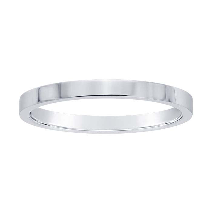 Nordt Platinum Flat Comfort Fit Lightweight Wedding Band