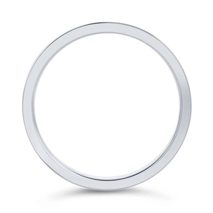 Nordt Platinum Flat Comfort Fit Lightweight Wedding Band