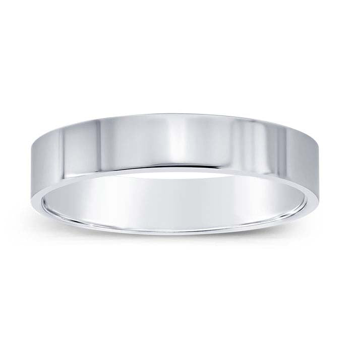 Nordt Platinum Flat Comfort Fit Lightweight Wedding Band