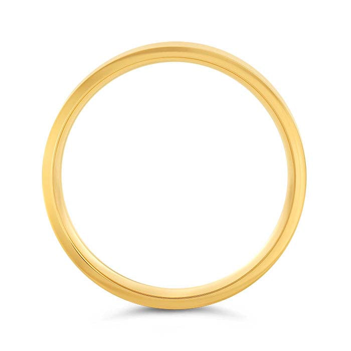 Nordt 14K Yellow Gold 8mm Flat Comfort Fit Lightweight Wedding Band