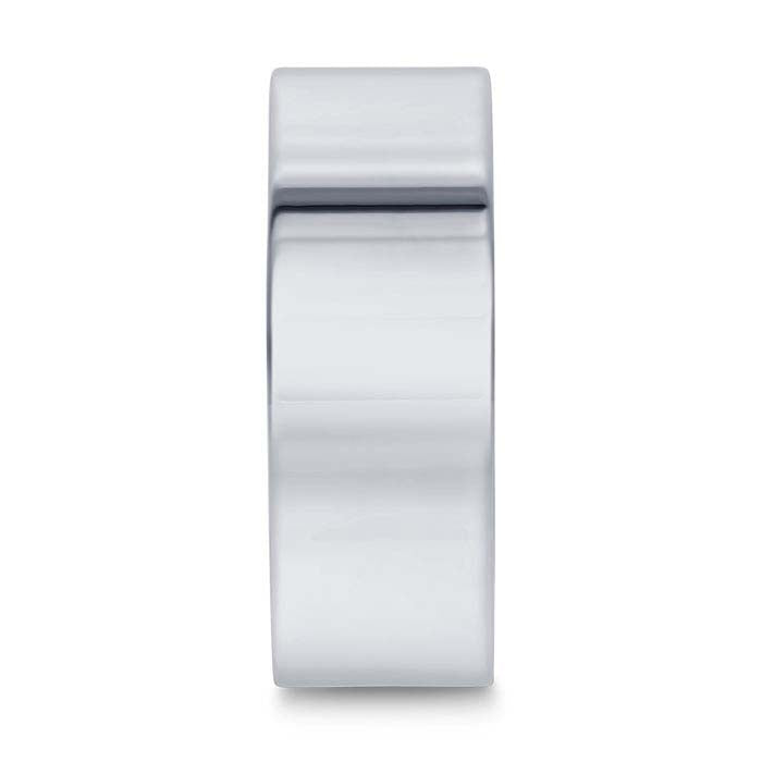 Nordt 14K White Gold Flat Comfort Fit Lightweight Wedding Band