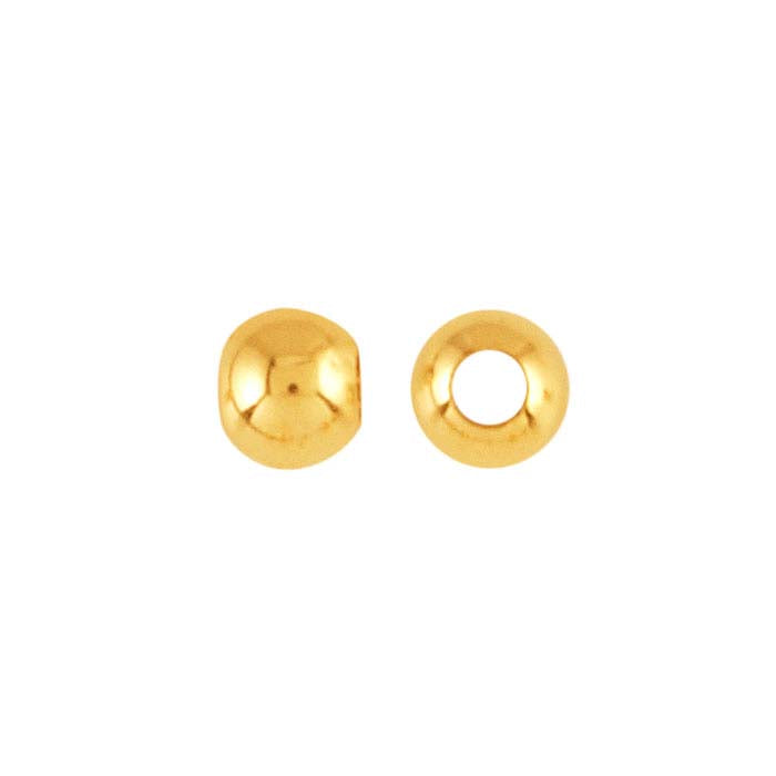 14K Yellow Gold Round Seamless Bead