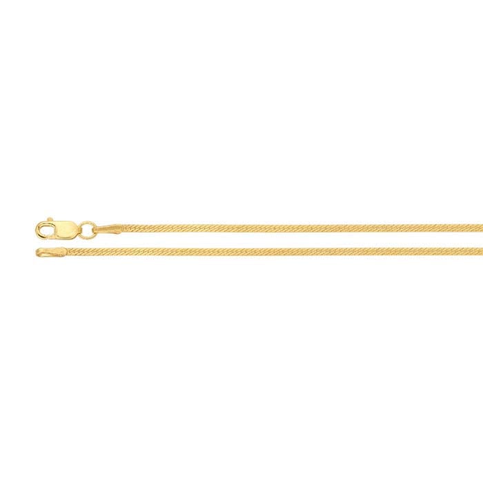 Chaîne Chevron 1,4 mm en or jaune rempli 14/20