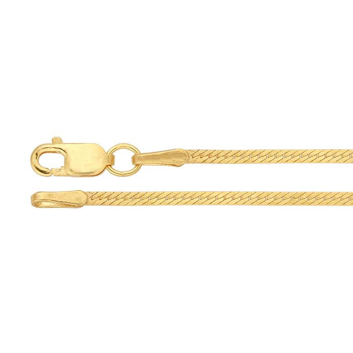 14/20 Gelbgold gefüllte 1,4 mm Fischgrätenkette