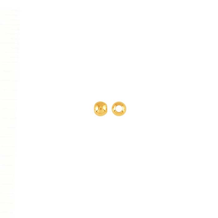 14K Yellow Gold Round Seamless Bead