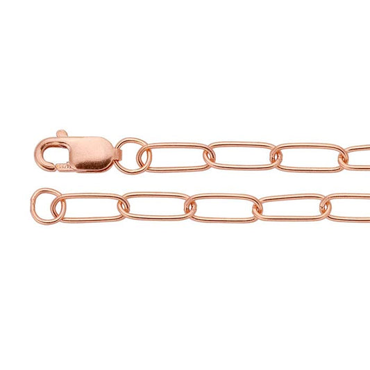 Ovale Ankerkette aus 14 Karat Roségold, 3 mm