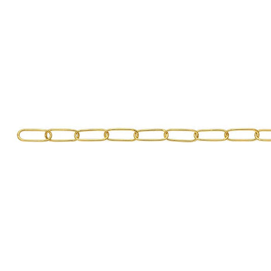 14/20 Yellow Gold-Filled 4.4mm Oval Cable Chain, By the Foot