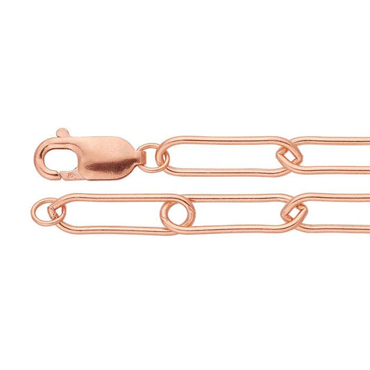 Ovale Ankerkette aus 14 Karat Roségold, 5 mm