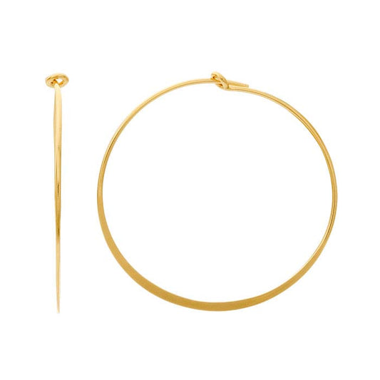 14/20 Yellow Gold-Filled Flattened Hoop Earring