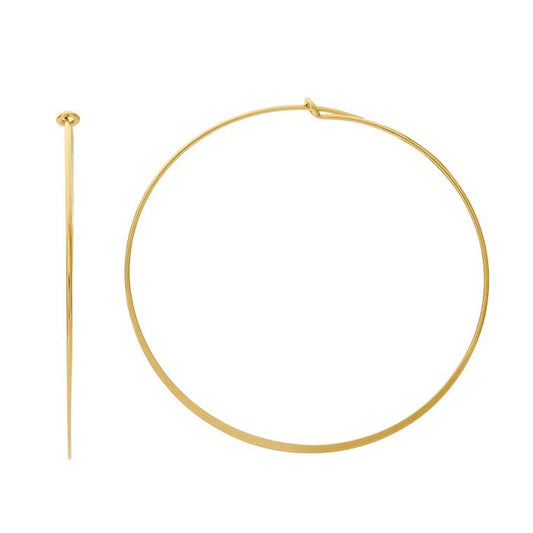 14/20 Yellow Gold-Filled Flattened Hoop Earring
