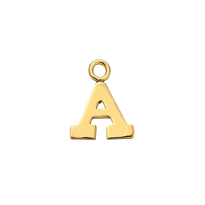 14/20 Yellow Gold-Filled Block Alphabet Charm