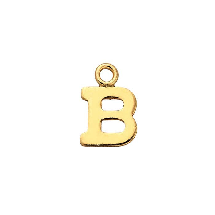 14/20 Yellow Gold-Filled Block Alphabet Charm