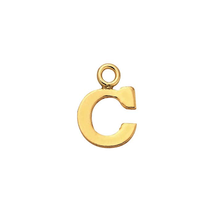 14/20 Yellow Gold-Filled Block Alphabet Charm